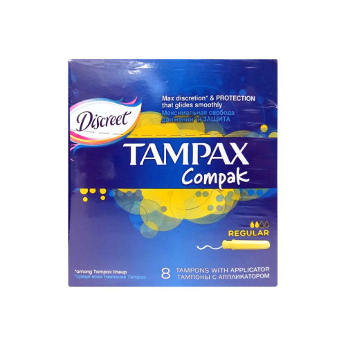 Tampax Compak Normal Feminine Tampons with Applicator 8 pcs