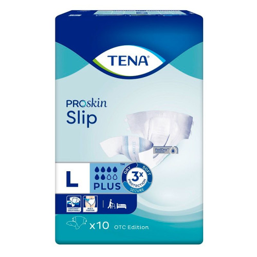 Tena Slip Plus Adult Diapers Size L 10 pcs