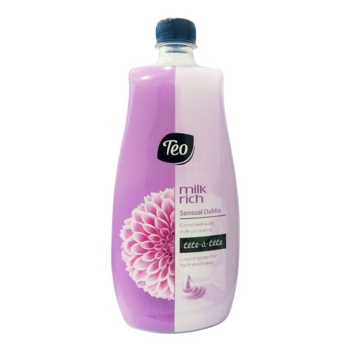 Teo Milk Rich Sensual Dahlia Moisturizing Liquid Soap with Glycerin and Dahlia Fragrance - Refill 27.05 fl oz (800 ml)