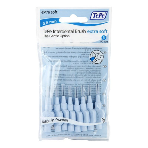 Tepe Interdental Brush Soft Interdental Brushes for Sensitive Teeth Size 0.02" (0.6 mm) 8 pcs