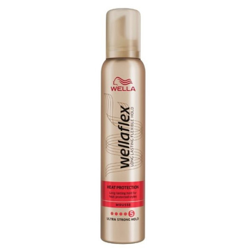 Wellaflex Heat Creations 5 Volumizing Hair Mousse Extra Strong Hold 6.76 fl oz (200 ml)