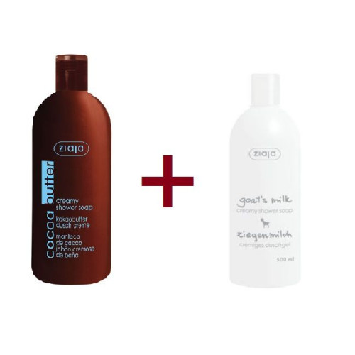 Ziaja Promo Body Set Shower Gel with Cocoa Butter and Shower Gel with Goat Milk