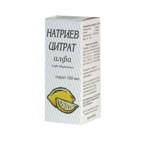 Sodium Citrate Alpha Syrup for Vomiting and Severe Nausea Lemon Flavor 3.38 fl oz (100 ml)
