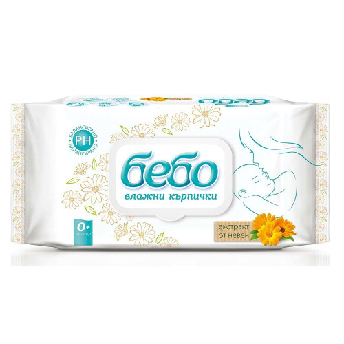 Bebo Wet Wipes with Calendula Extract with Lid 64 pcs