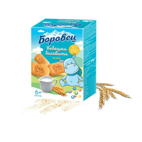 Borovets Baby Biscuits with Milk for Children 6+ Months 3.53 oz (100 g)
