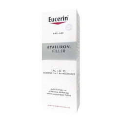 Eucerin Hyaluron Filler Day Cream for Normal and Combination Skin Excellent Makeup Base SPF 15+ 1.69 fl oz (50 ml)
