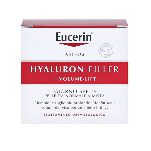 Eucerin Hyaluron-Filler + Volume Lift Day Cream for Normal and Combination Skin SPF 15+ 1.69 fl oz (50 ml)