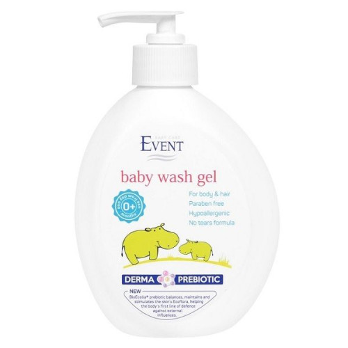 Event Baby Cleansing Baby Gel for Hair and Body with Nourishing Effect with Aloe Vera 13.53 fl oz (400 ml)