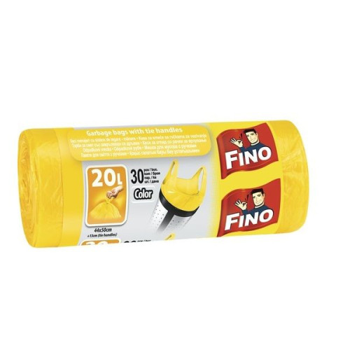 Fino Yellow Color Garbage Bags 30 pcs
