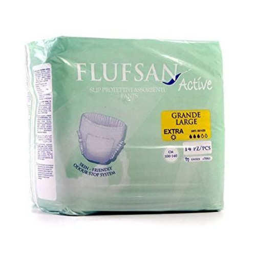 Flufsan Active Protective Underwear for Adults with Incontinence Size L Extra 14 pcs