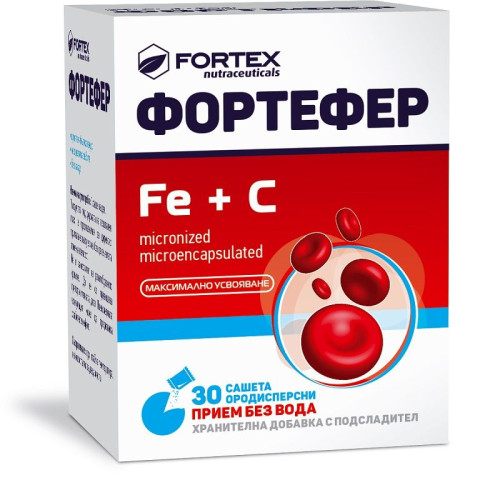Fortex Fortefer Iron for Fatigue and Stress 30 Sachets