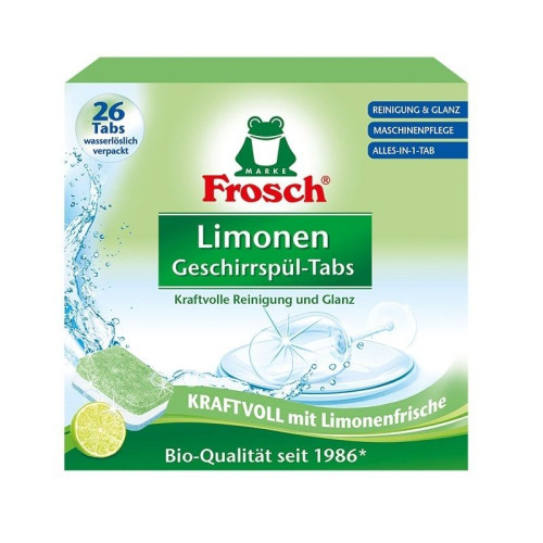 Frosch Dishwashing Tablets with Green Lemon 26 pcs