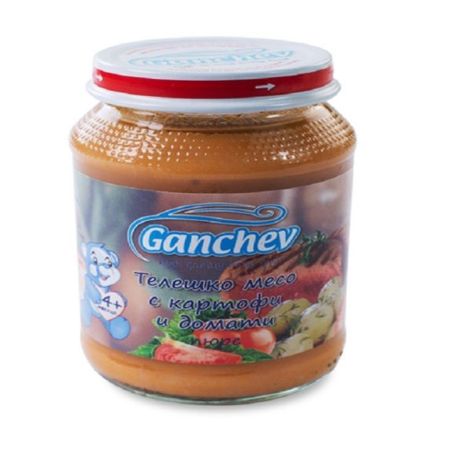 Ganchev Beef Puree with Potatoes and Tomatoes for Children 4+ Months 6.7 oz (190 g)