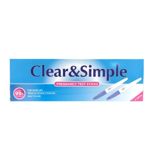 Clear and Simple Pregnancy Test Sticks Pencil 2 pcs