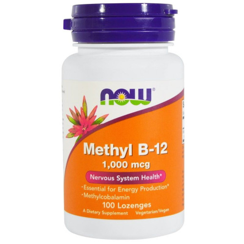 Now Foods Methyl B-12 for Fast Metabolism Natural 1000 mcg 100 Tablets