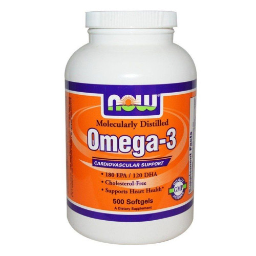 Now Foods Omega-3 for the Heart with High Cholesterol 1000 mg 500 Softgel Capsules