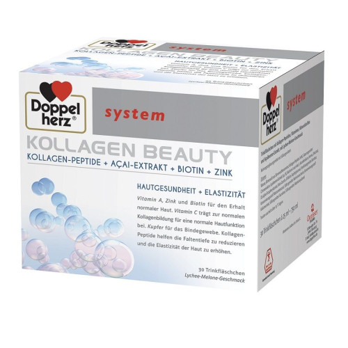 Doppelherz System Collagen Beauty for Beautiful and Radiant Skin 0.85 fl oz (25 ml) 30 Drinking Vials