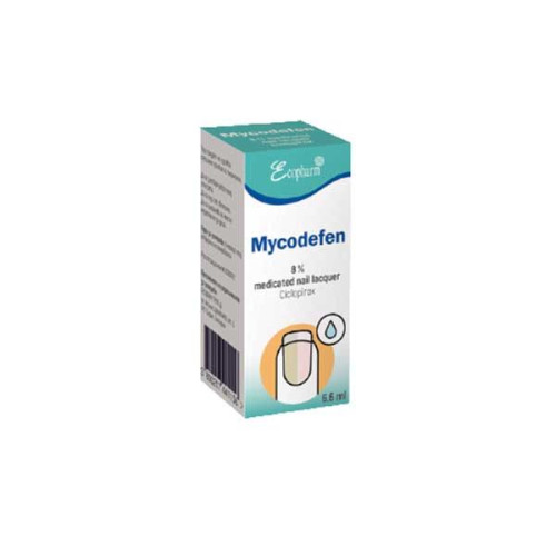 Ecopharm Mycodefen Medicated Nail Polish for Healthy Nails with Fungus 8% 0.22 fl oz (6.6 ml)