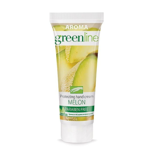 Aroma Greenline Protective Hand Cream for Smooth Skin Melon 2.54 fl oz (75 ml)