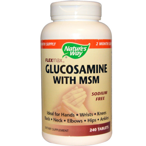 Nature's Way Glucosamine and MSM for Flexible and Healthy Joints 240 Tablets