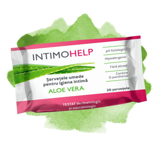 Naturprodukt Intimo Help Aloe Vera Hypoallergenic Wet Wipes for the Delicate Intimate Area 20 pcs