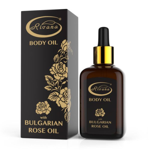 Rivana Moisturizing Oil with Bulgarian Rose Oil for Body 1.69 fl oz (50 ml)