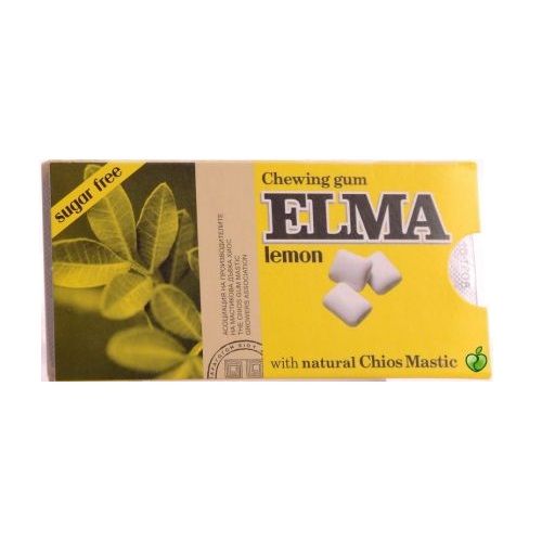 Elma Lemon Natural Mastic Gum and Lemon Chewing Gum Sugar-Free 10 pcs
