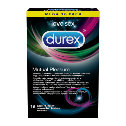 Durex Mutual Pleasure Textured Condoms for Maximum Pleasure 16 pcs