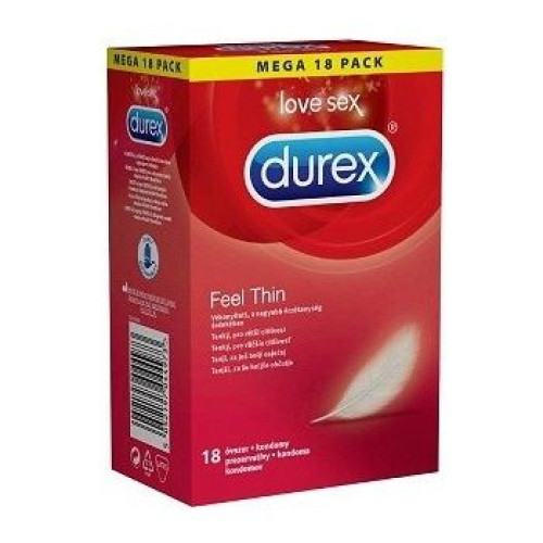 Durex Feel Thin Transparent Condoms for Maximum Sensation 18 pcs