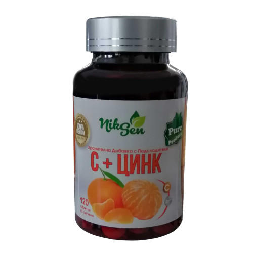 Niksen Vitamin C + Zinc Strong Antioxidant and Immune Protection 120 Lozenges