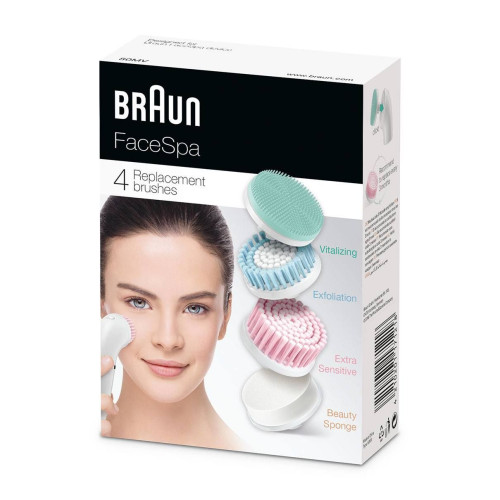 Braun Facespa 80MV Revitalizing Attachment + Replacement Brushes + Cosmetic Sponge for the Face 1 pc