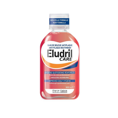 Eludril Care Soothing Anti-Plaque Mouthwash for Healthy Gums 16.91 fl oz (500 ml)