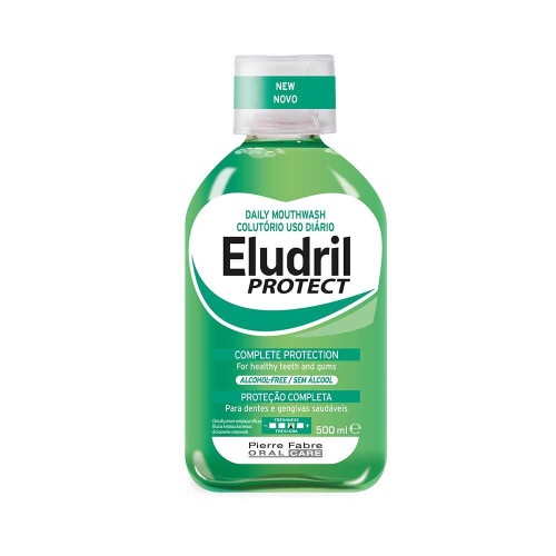 Eludril Protect Daily Mouthwash for Natural Tooth Color for Sensitive Teeth 16.91 fl oz (500 ml)