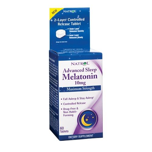 Natrol Advanced Sleep Melatonin for Restful Quality Sleep 10 mg 60 Tablets