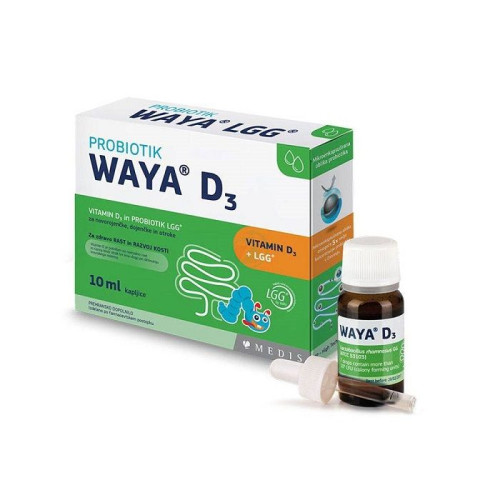 Waya D3 Probiotic Drops for Healthy Growth and Bone Development in Infants and Children 0.34 fl oz (10 ml)