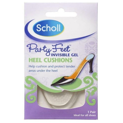 Scholl Party Feet Silicone Insoles - Reusable Heel Pads 1 Pair