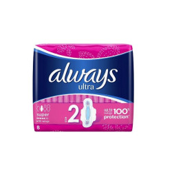 Always Ultra Super Daily Sanitary Pads for Long-Lasting Protection 8 pcs