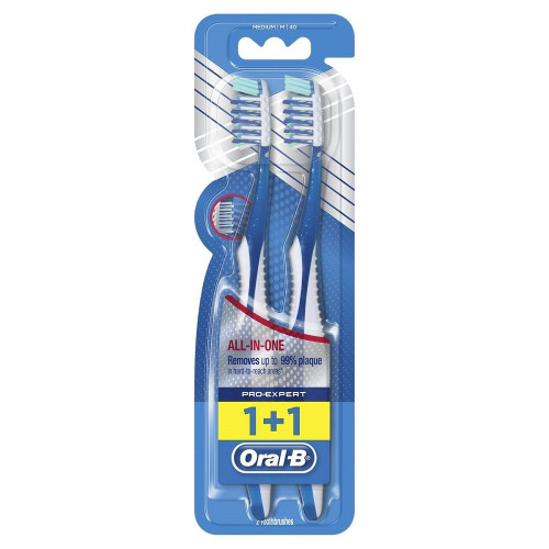 Oral-B Pro Expert All in One Promo Set Medium Toothbrush with Flexible Head 2 pcs