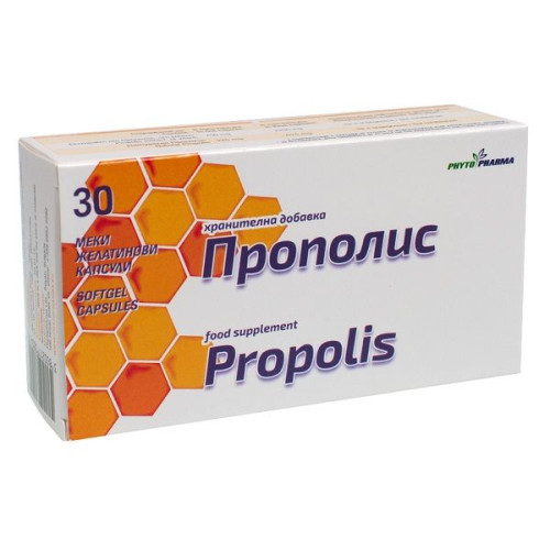 Phytopharma Propolis for Strength Health and Tone 750 mg 30 Capsules