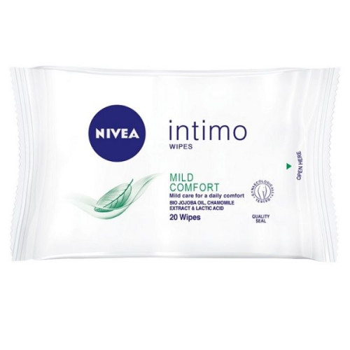 Nivea Intimo Mild Natural Cleansing Organic Wipes 20 pcs