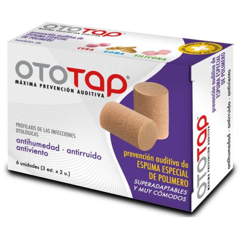 Ototap Comfortable Foam Earplugs with Reusable Case Set of 6 pcs