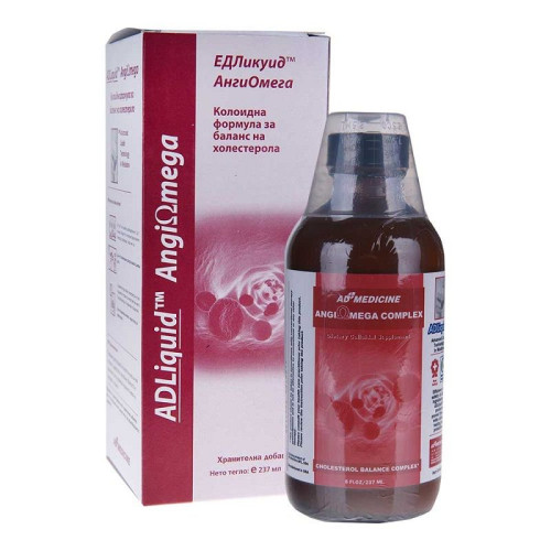 Ad Medicine ADLiquid Angiomega Colloidal Solution for Regulating and Balancing Harmful Cholesterol 8.01 fl oz (237 ml)