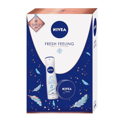 Nivea Fresh Feeling All Day Natural Promo Set Anti-Perspirant Spray + Daily Moisturizing Cream