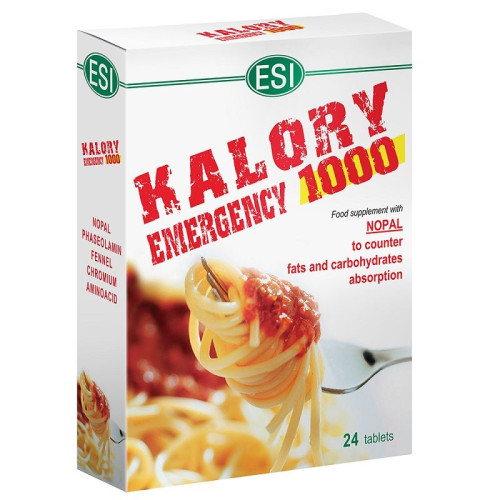 Esi Kalory Emergency 1000 for Fast Metabolism and Healthy Weight 24 Tablets