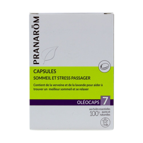 Pranarom Oleocaps 7 for Nervousness and Tension Quality Sleep 30 Capsules