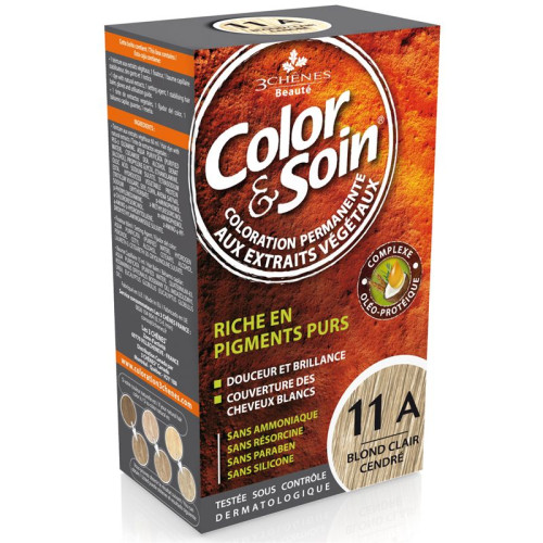 3Chenes Color and Soin Ammonia-Free Hair Dye Color 11A Sandy Ash Blonde 4.56 fl oz (135 ml)