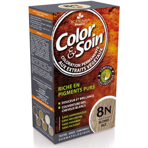 3Chenes Color and Soin Ammonia-Free Hair Dye Color 8N Wheat Blonde 4.56 fl oz (135 ml)