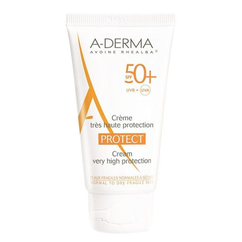 A-Derma Protect Sunscreen Cream for Face for Normal to Dry Skin SPF 50 1.35 fl oz (40 ml)