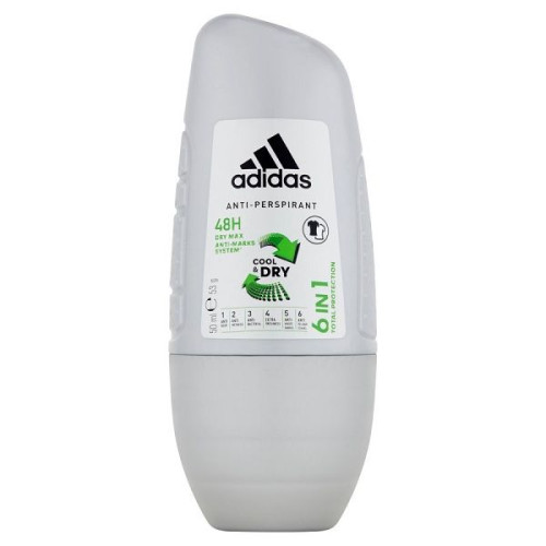 Adidas 6-in-1 48h Men's Roll-On Anti-Perspirant 1.69 fl oz (50 ml)
