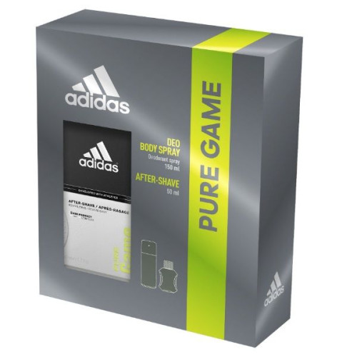Adidas Pure Game Promo Set for Men After Shave Lotion and Deodorant Spray